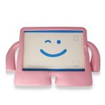 Alan Şanslı iPad 5 Air 9.7 Açık Pembe Karakter Tablet Silikon Kılıf