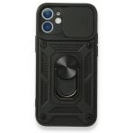 Alan Şanslı iPhone 11 Pars Lens Yüzüklü Standlı Silikon Kılıf