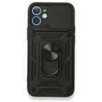 Alan Şanslı iPhone 11 Pars Lens Yüzüklü Standlı Silikon Kılıf