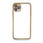 Alan Şanslı iPhone 11 Pro Razer Lensli Silikon Gold Cep Telefonu Kılıfı