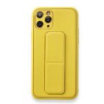 Alan Şanslı iPhone 11 Pro Sarı Coco Deri Standlı Kapak Kılıf