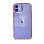 Alan Şanslı iPhone 12 Element Silikon Pembe Cep Telefonu Kılıfı