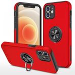 Alan Şanslı iPhone 12 Elit Yüzüklü Kapak Kırmızı Kılıf