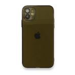 Alan Şanslı iPhone 12 FLY Lens Silikon Siyah Cep Telefonu Kılıfı