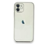 Alan Şanslı iPhone 12 Gümüş Razer Lensli Silikon Kılıf
