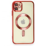 Alan Şanslı iPhone 12 Kross Magneticsafe Kapak Kırmızı Cep Telefonu Kılıfı