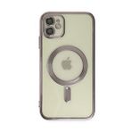 Alan Şanslı iPhone 12 Kross Magneticsafe Kapak Mor Cep Telefonu Kılıfı