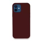 Alan Şanslı iPhone 12 Lansman Legant Silikon Bordo Cep Telefonu Kılıfı