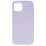 Alan Şanslı Iphone 12 Lila Mini Nano İçi Kadife Silikon Kılıf