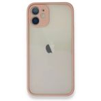 Alan Şanslı iPhone 12 Pembe Montreal Silikon Kapak Kılıf