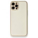 Alan Şanslı iPhone 12 Pro Beyaz Coco Karbon Silikon Kapak