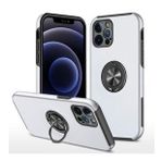 Alan Şanslı iPhone 12 Pro Elit Yüzüklü Kapak Gümüş Kılıf
