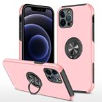 Alan Şanslı iPhone 12 Pro Elit Yüzüklü Kapak Pembe Kılıf