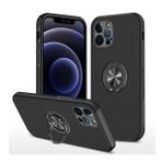 Alan Şanslı iPhone 12 Pro Elit Yüzüklü Kapak Siyah Kılıf