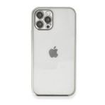 Alan Şanslı iPhone 12 Pro Gümüş Razer Lensli Silikon Kapak