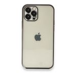 Alan Şanslı iPhone 12 Pro Siyah Razer Lensli Silikon Kapak