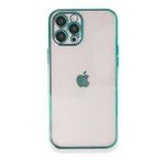 Alan Şanslı iPhone 12 Pro Yeşil Razer Lensli Silikon Kapak