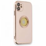 Alan Şanslı iPhone 12 Store Pembe Silikon Kılıf