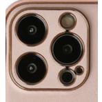 Alan Şanslı iPhone 13 Pro Coco Pudra Deri Silikon Kapak Kılıf