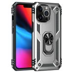 Alan Şanslı iPhone 13 Pro Max Sofya Yüzüklü Gümüş Silikon Kapak Kılıf