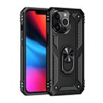 Alan Şanslı iPhone 13 Pro Max Sofya Yüzüklü Siyah Silikon Kapak Kılıf