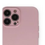 Alan Şanslı iPhone 13 Pro Nano İçi Kadife Pembe Silikon Kılıf