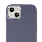 Alan Şanslı iPhone 14 Asya Mor Deri Silikon Kılıf