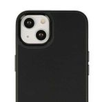 Alan Şanslı iPhone 14 Asya Siyah Deri Silikon Kılıf