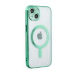 Alan Şanslı iPhone 14 Magneticsafe Lazer Haki Yeşil Silikon Kılıf