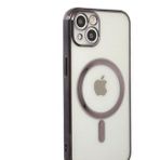 Alan Şanslı iPhone 14 Plus Magneticsafe Lazer Siyah Silikon Kılıf