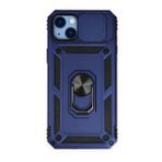 Alan Şanslı iPhone 14 Plus Pars Lens Yüzüklü Lacivert Silikon Kılıf