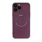 Alan Şanslı iPhone 14 Pro Jack Magneticsafe Lens Silikon Mürdüm Kılıf