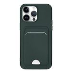 Alan Şanslı iPhone 14 Pro Kelvin Kartvizitli Koyu Yeşil Silikon Kılıf