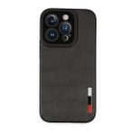 Alan Şanslı iPhone 14 Pro Loop Deri Silikon Siyah Kılıf