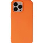 Alan Şanslı iPhone 14 Pro Max Nano İçi Kadife Turuncu Silikon Kılıf