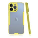 Alan Şanslı iPhone 14 Pro Platin Silikon Sarı Kılıf