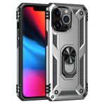 Alan Şanslı iPhone 14 Pro Sofya Yüzüklü Gümüş Silikon Kapak Kılıf