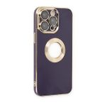 Alan Şanslı iPhone 14 Pro Store Silikon Derin Mor Kılıf