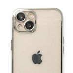 Alan Şanslı iPhone 14 Razer Lensli Gümüş Silikon Kılıf