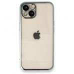 Alan Şanslı iPhone 14 Razer Lensli Yeşil Silikon Kılıf
