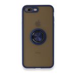 Alan Şanslı iPhone 7 Plus Montreal Yüzüklü Silikon Kapak Lacivert Cep Telefonu Kılıfı