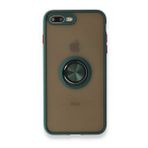 Alan Şanslı iPhone 7 Plus Montreal Yüzüklü Silikon Kapak Yeşil Cep Telefonu Kılıfı