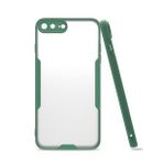 Alan Şanslı iPhone 7 Plus Platin Silikon Yeşil Cep Telefonu Kılıfı