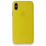 Alan Şanslı iPhone X PP Ultra İnce Kapak Sarı Kılıf