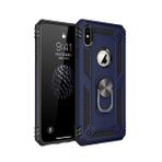 Alan Şanslı iPhone X Sofya Yüzüklü Silikon Kapak Lacivert Kılıf