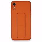 Alan Şanslı iPhone XR Coco Deri Standlı Kapak Turuncu Kılıf
