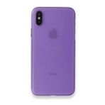Alan Şanslı iPhone XS Max PP Ultra İnce Kapak Mor Cep Telefonu Kılıfı