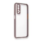 Alan Şanslı Realme 7 Miami Şeffaf Silikon Açık Mor Kılıf