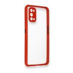 Alan Şanslı Realme 7 Pro Miami Şeffaf Silikon Kırmızı Kılıf