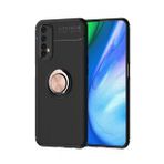 Alan Şanslı Realme 7 Range Yüzüklü Silikon Siyah Gold Kılıf